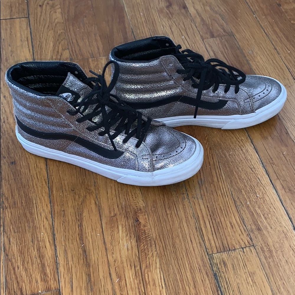 Metallic rose gold vans